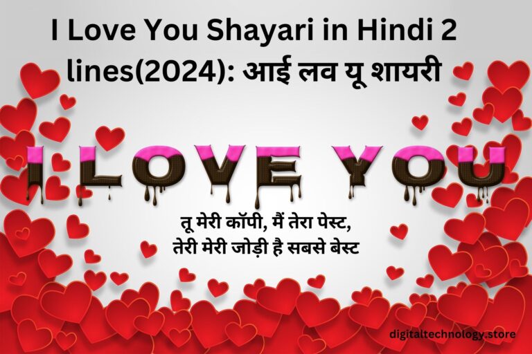 I Love You Shayari in Hindi 2 lines